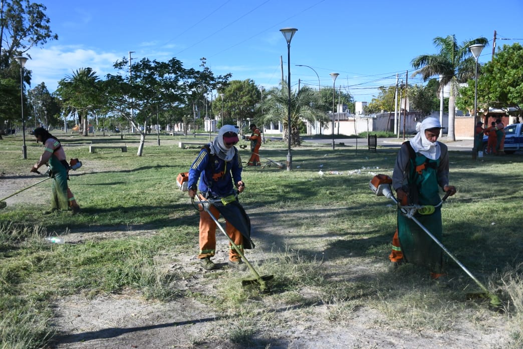 Servicios Urbanos de la Capital continúa con los trabajos de desmalezamiento